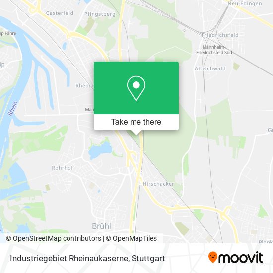Industriegebiet Rheinaukaserne map
