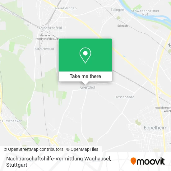 Карта Nachbarschaftshilfe-Vermittlung Waghäusel