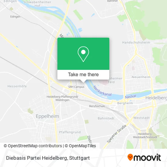 Карта Diebasis Partei Heidelberg