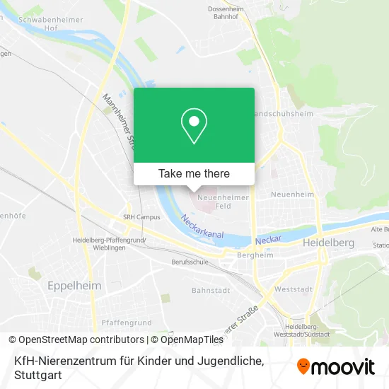 Карта KfH-Nierenzentrum für Kinder und Jugendliche