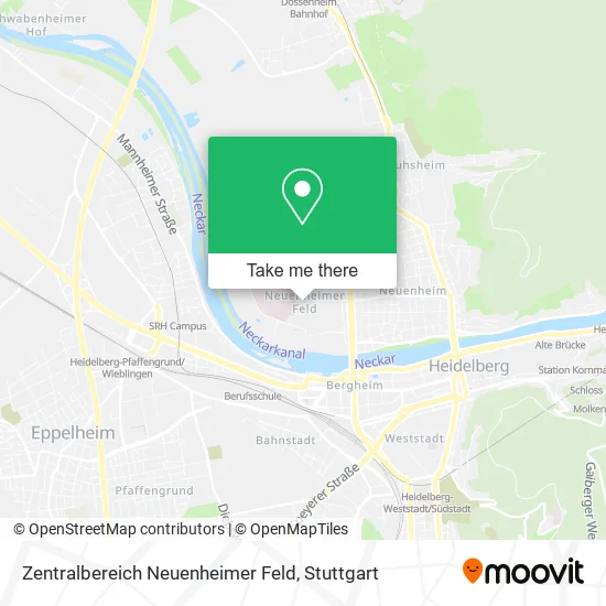 Карта Zentralbereich Neuenheimer Feld