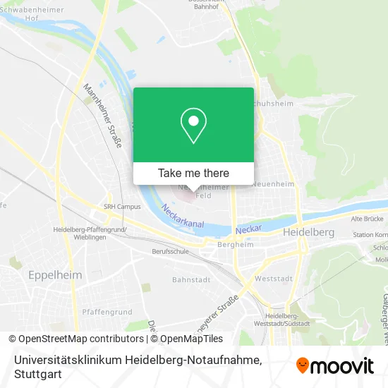 Карта Universitätsklinikum Heidelberg-Notaufnahme