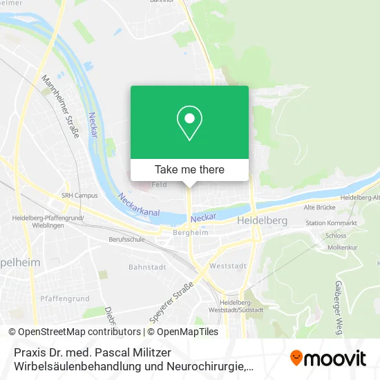 Карта Praxis Dr. med. Pascal Militzer Wirbelsäulenbehandlung und Neurochirurgie
