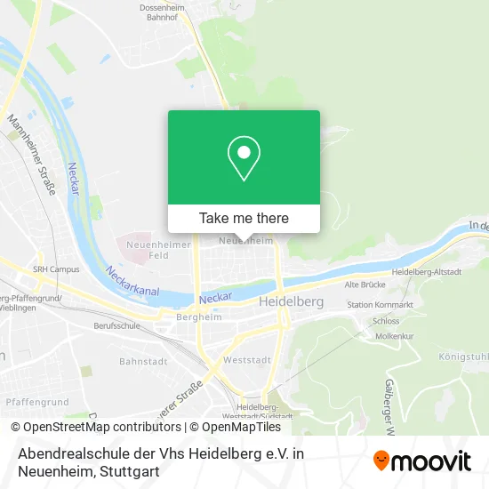Карта Abendrealschule der Vhs Heidelberg e.V. in Neuenheim
