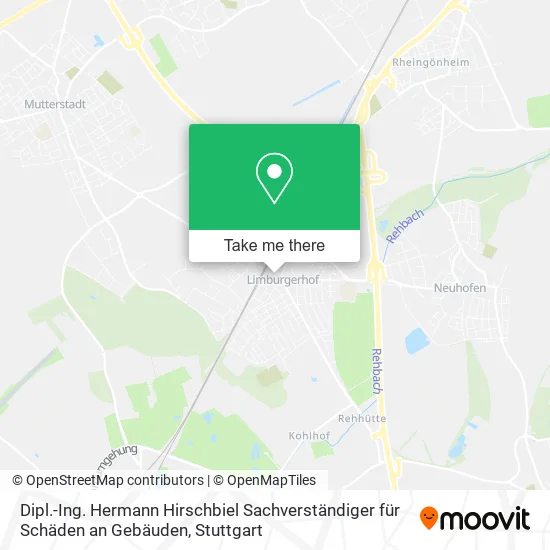 Карта Dipl.-Ing. Hermann Hirschbiel Sachverständiger für Schäden an Gebäuden