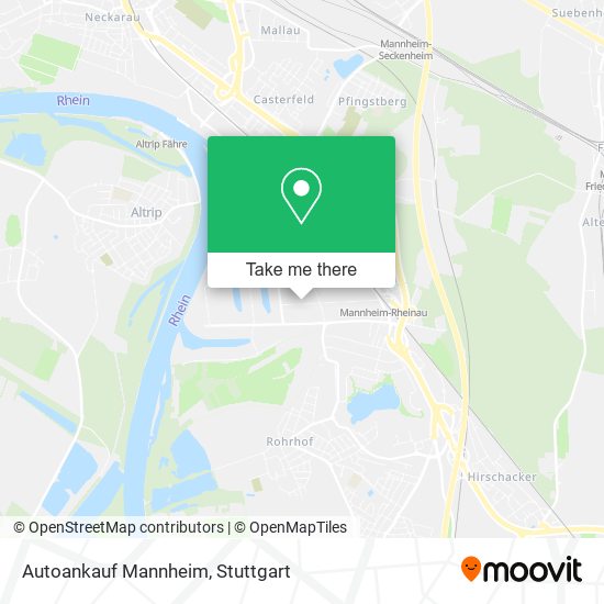 Карта Autoankauf Mannheim