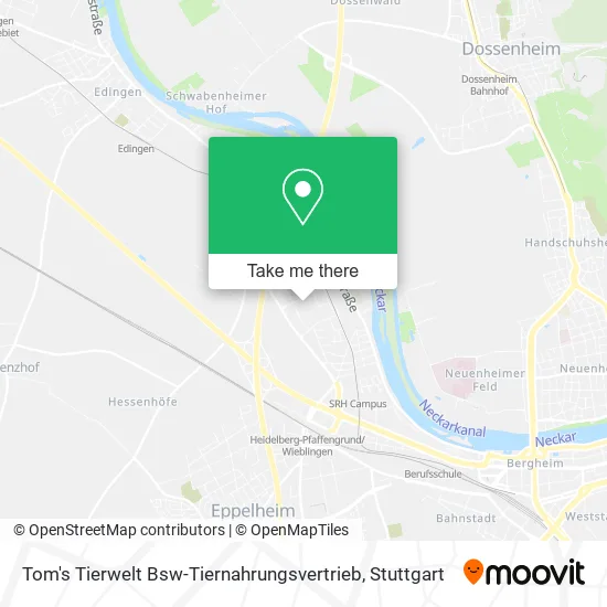 Карта Tom's Tierwelt Bsw-Tiernahrungsvertrieb