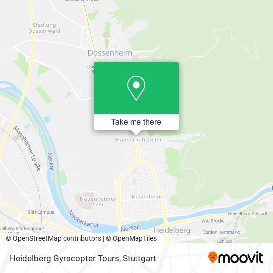 Heidelberg Gyrocopter Tours map