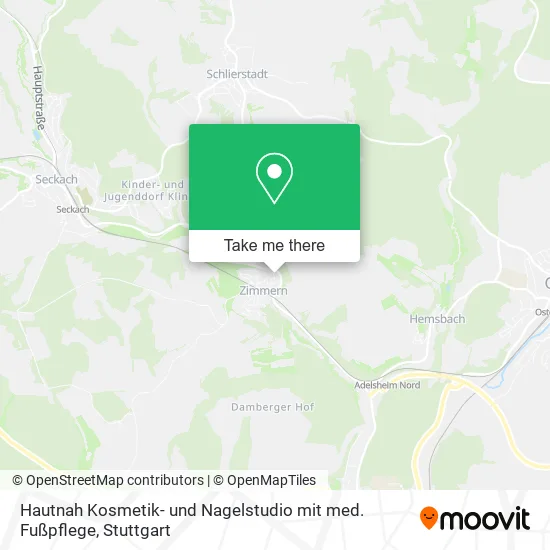 Карта Hautnah Kosmetik- und Nagelstudio mit med. Fußpflege