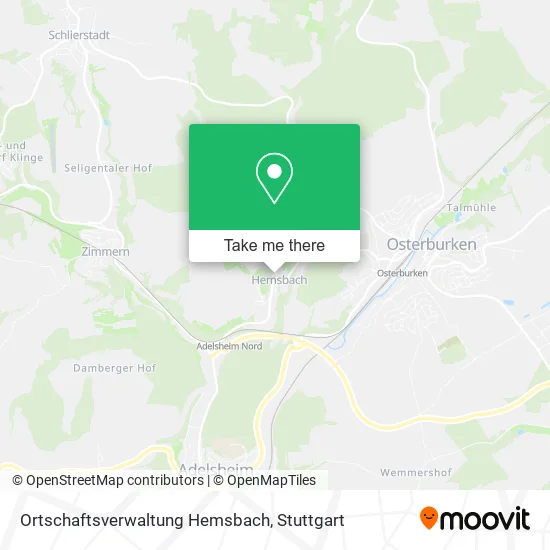 Карта Ortschaftsverwaltung Hemsbach