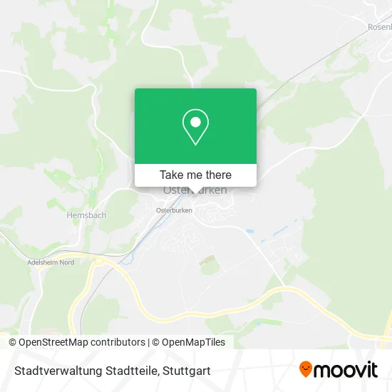 Карта Stadtverwaltung Stadtteile