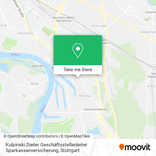 Карта Kulpinski Dieter Geschäftsstellenleiter Sparkassenversicherung