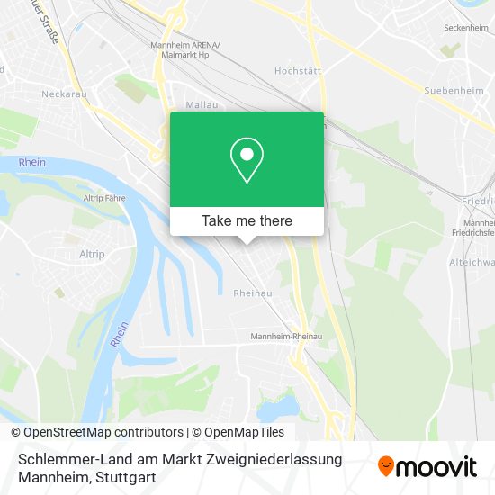 Карта Schlemmer-Land am Markt Zweigniederlassung Mannheim
