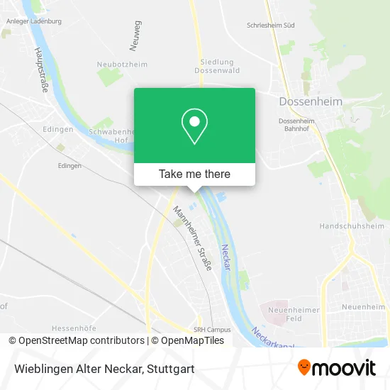Карта Wieblingen Alter Neckar