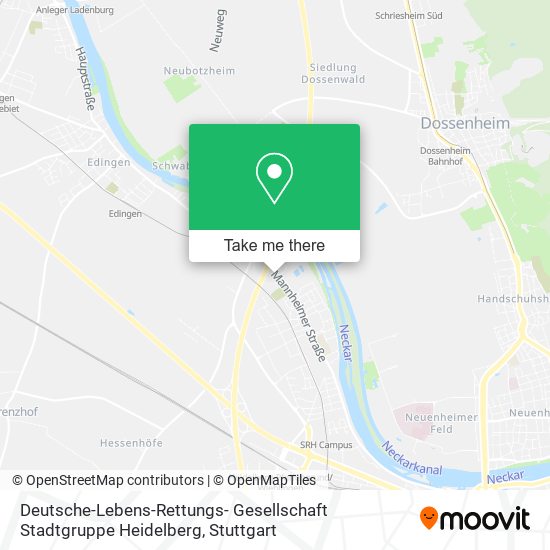 Карта Deutsche-Lebens-Rettungs- Gesellschaft Stadtgruppe Heidelberg