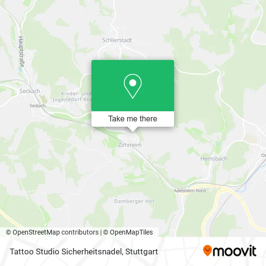 Карта Tattoo Studio Sicherheitsnadel