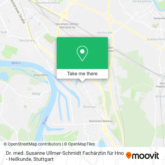 Карта Dr. med. Susanne Ullmer-Schmidt Fachärztin für Hno - Heilkunde