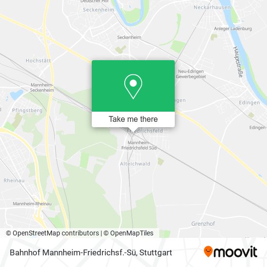 Bahnhof Mannheim-Friedrichsf.-Sü map