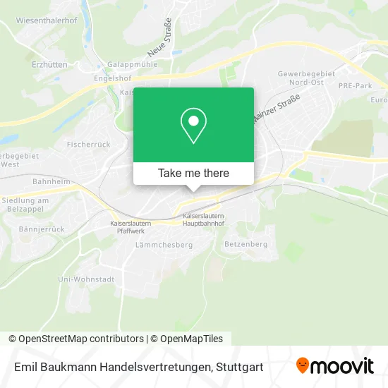 Карта Emil Baukmann Handelsvertretungen