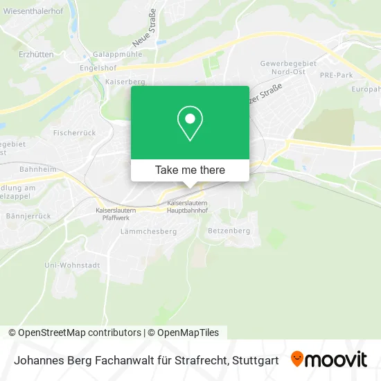 Карта Johannes Berg Fachanwalt für Strafrecht