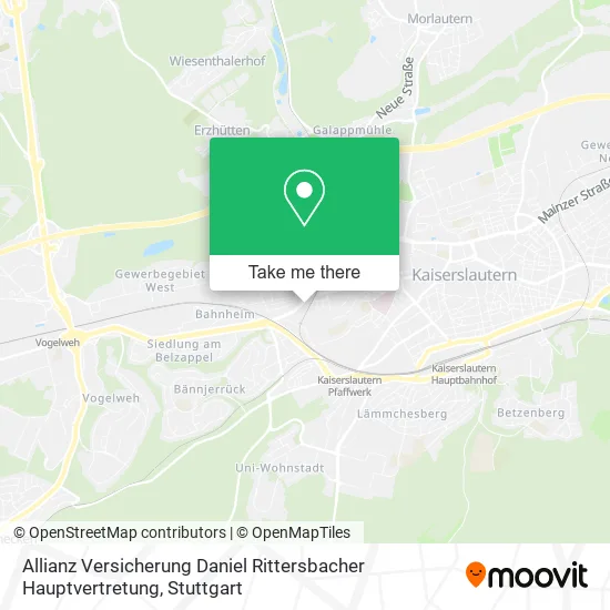 Карта Allianz Versicherung Daniel Rittersbacher Hauptvertretung