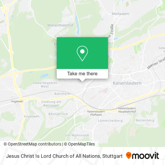 Jesus Christ Is Lord Church of All Nations map