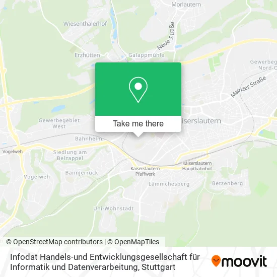 Карта Infodat Handels-und Entwicklungsgesellschaft für Informatik und Datenverarbeitung
