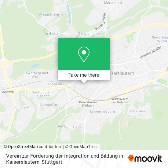 Карта Verein zur Förderung der Integration und Bildung in Kaiserslautern