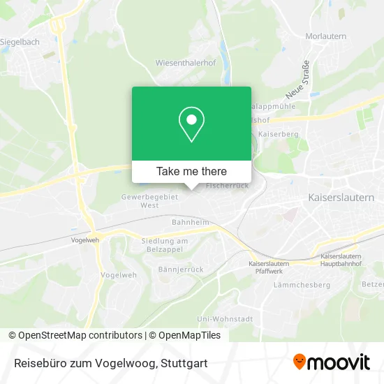 Карта Reisebüro zum Vogelwoog