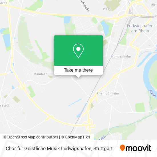 Карта Chor für Geistliche Musik Ludwigshafen