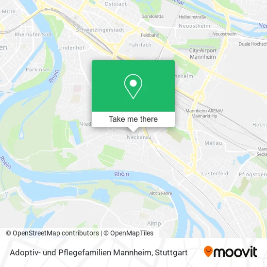 Карта Adoptiv- und Pflegefamilien Mannheim