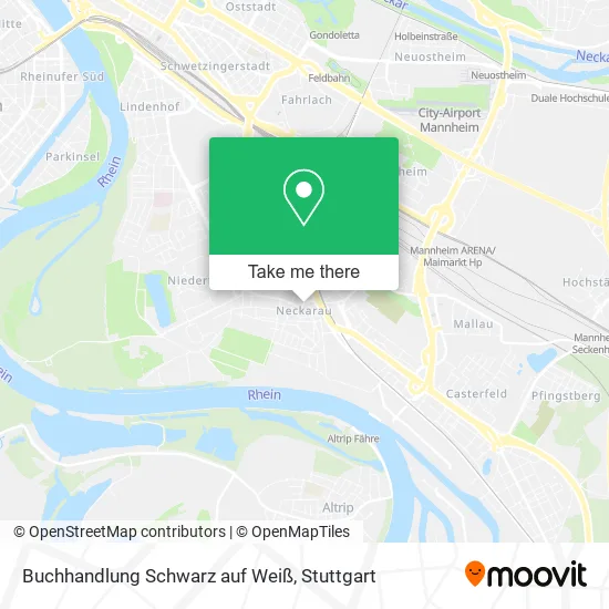 Карта Buchhandlung Schwarz auf Weiß