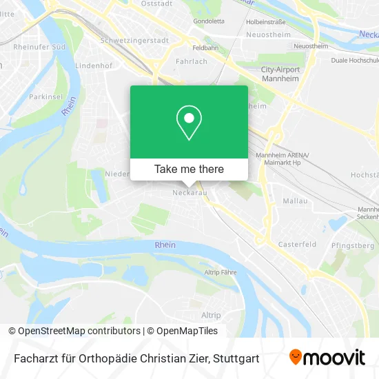 Карта Facharzt für Orthopädie Christian Zier