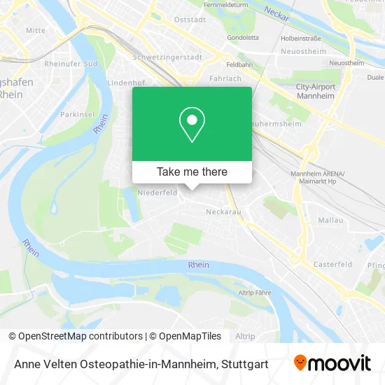 Карта Anne Velten Osteopathie-in-Mannheim