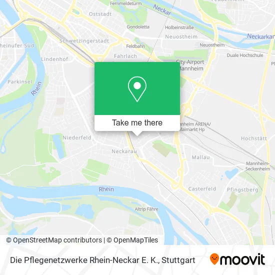 Карта Die Pflegenetzwerke Rhein-Neckar E. K.