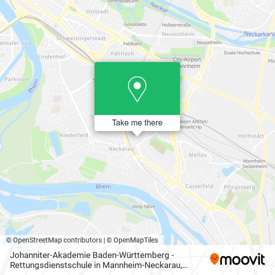 Johanniter-Akademie Baden-Württemberg - Rettungsdienstschule in Mannheim-Neckarau map