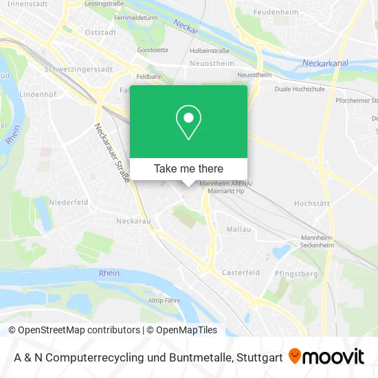 Карта A & N Computerrecycling und Buntmetalle
