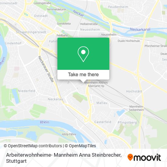 Arbeiterwohnheime- Mannheim Anna Steinbrecher map