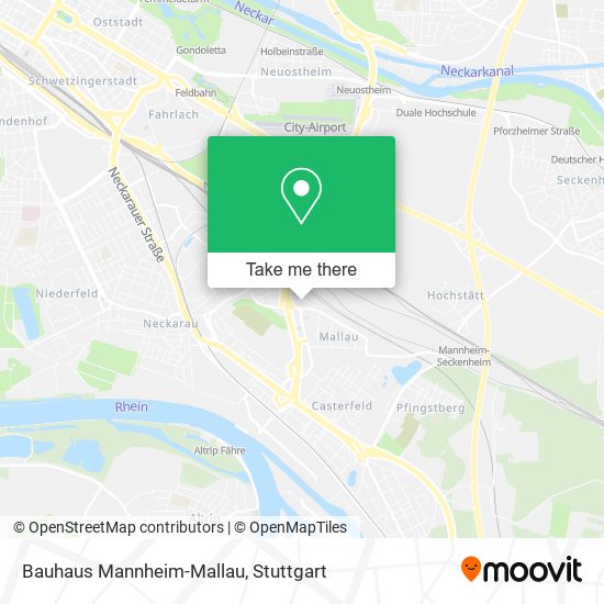 Bauhaus Mannheim-Mallau map