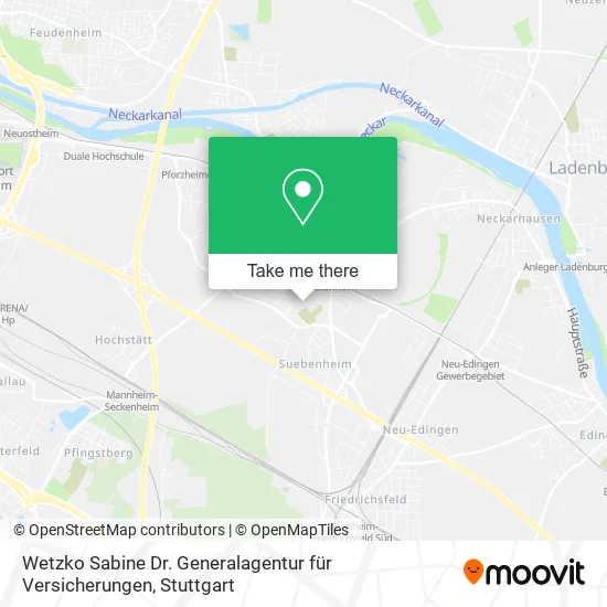 Карта Wetzko Sabine Dr. Generalagentur für Versicherungen