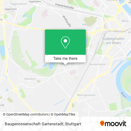 Карта Baugenossenschaft Gartenstadt