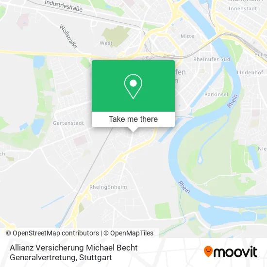 Карта Allianz Versicherung Michael Becht Generalvertretung