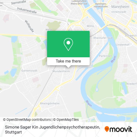 Карта Simone Sager Kin Jugendlichenpsychotherapeutin