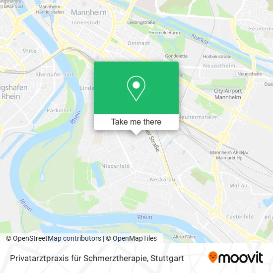 Карта Privatarztpraxis für Schmerztherapie