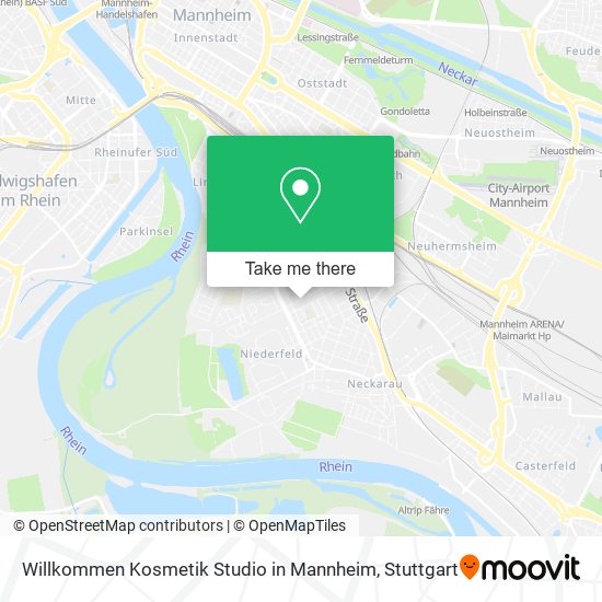 Willkommen Kosmetik Studio in Mannheim map