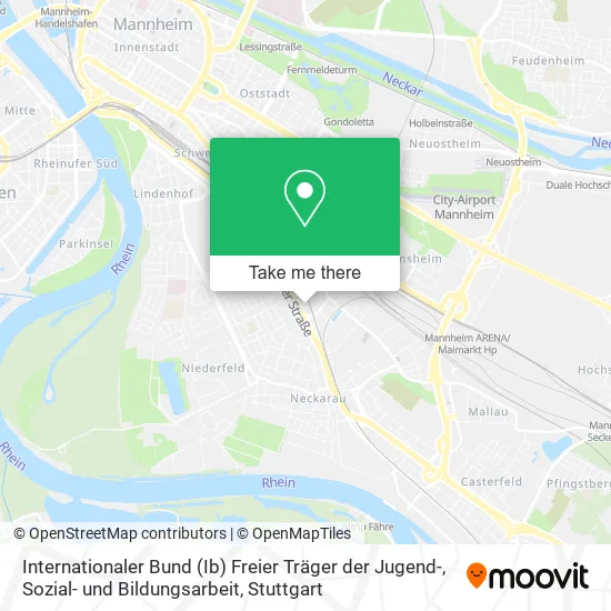 Карта Internationaler Bund (Ib) Freier Träger der Jugend-, Sozial- und Bildungsarbeit