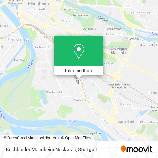 Buchbinder Mannheim Neckarau map