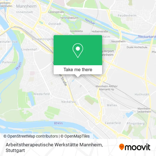 Карта Arbeitstherapeutische Werkstätte Mannheim
