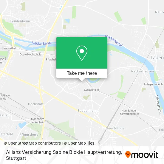 Карта Allianz Versicherung Sabine Bickle Hauptvertretung