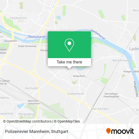 Polizeirevier Mannheim map